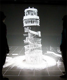 A 3d image of the leaning tower of Pisa