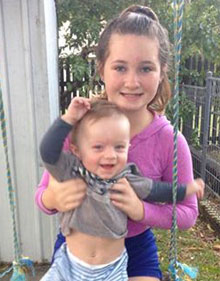 Diana Kupke's grandchildren, Riley and Alishia