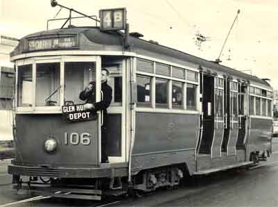 Tom Mann, born in Lexton Victoria, driving a Melbourne tram.