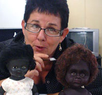 Liz with dolls