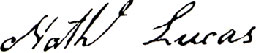 Nathaniel Lucas' signature.