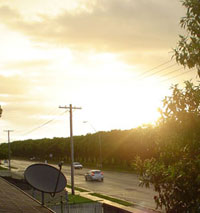 Sunshine in Mackay at 6.25 p.m. on December 28
