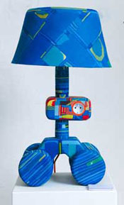 Lamp made from thongs