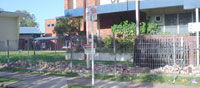 Broken fence at Mackay High