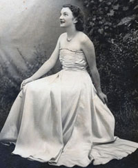 Lesley as a young woman