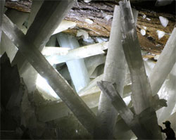The crystal cave in Naica, Mexico