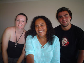 Suzanne Grima, Denese and Kial Darby.
