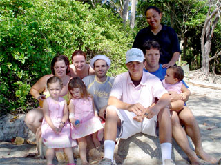 Diana Kupke's family at Cape Hillsborough in 2005.