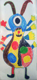 A child's drawing which becomes a toy