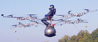 Personal helicopter with sixteen propellors
