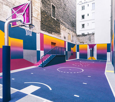 Pretty French basketball court.