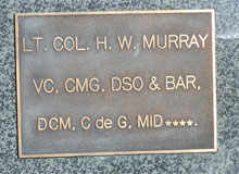 Plaque commemorating Harry Murray.