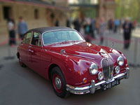 Beautiful Mark Two Jaguar driven by Endeavour Morse