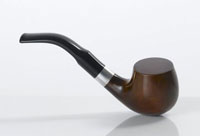 Interesting tobacco pipe which prevents access to tobacco